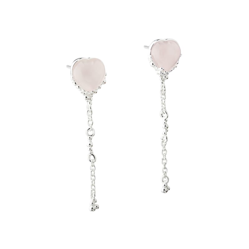 Grace Heart Long  Silver