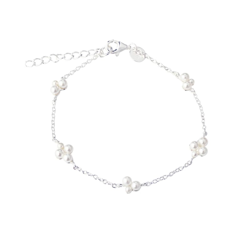 Luna Cluster Bracelet  Silver