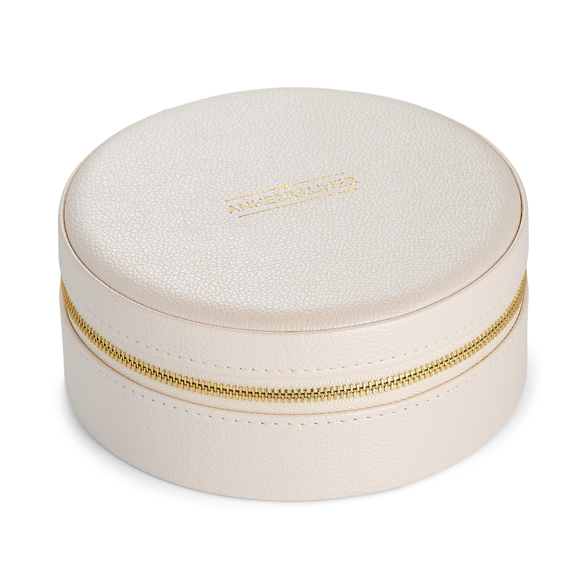 Annebrauner Deluxe White Satin Smykkeskrin