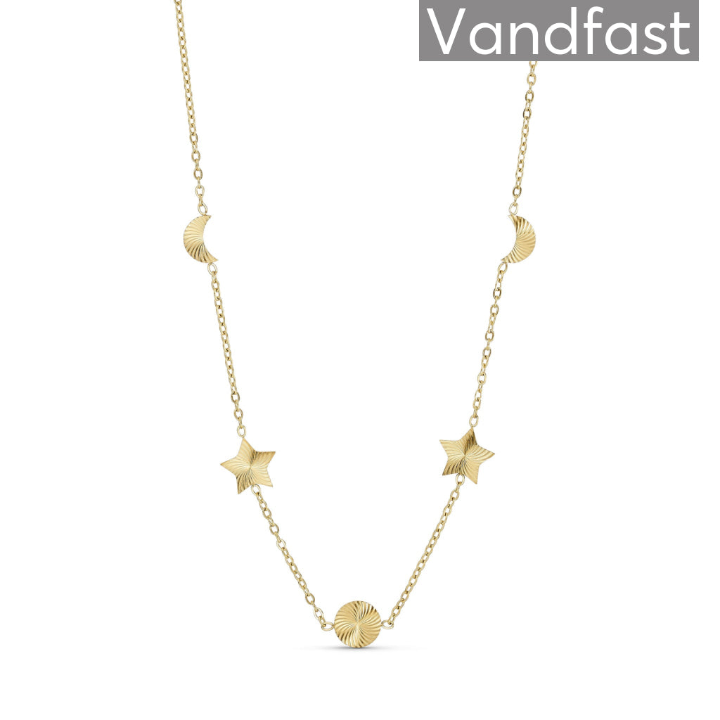 Annebrauner  Sun Mix Halskæde 18k Guldbelagt