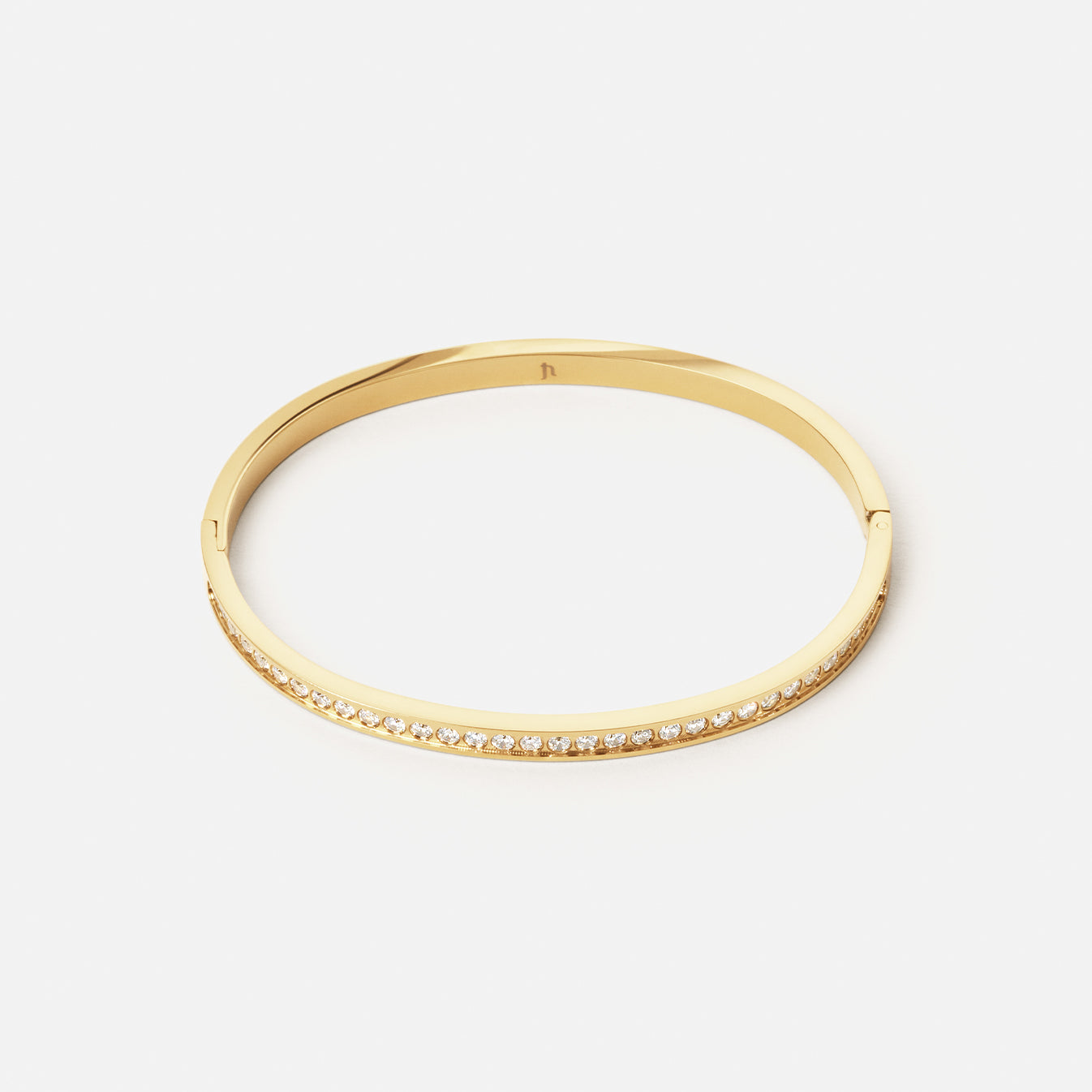 Zircon Bangle 18k Guldbelagt 4mm