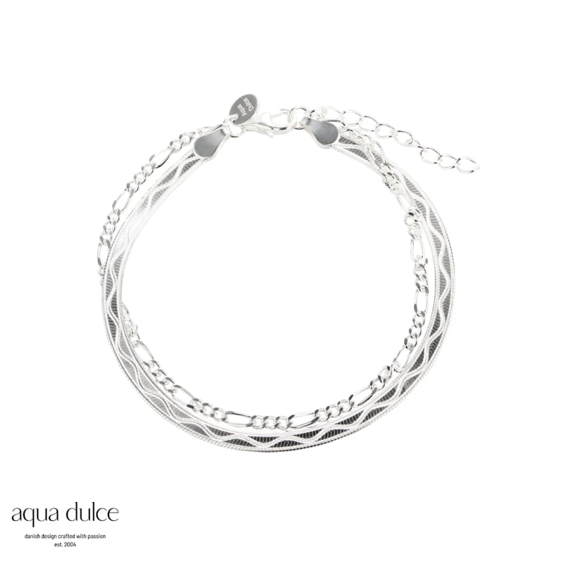 Snake  Figaro Bracelet  Silver