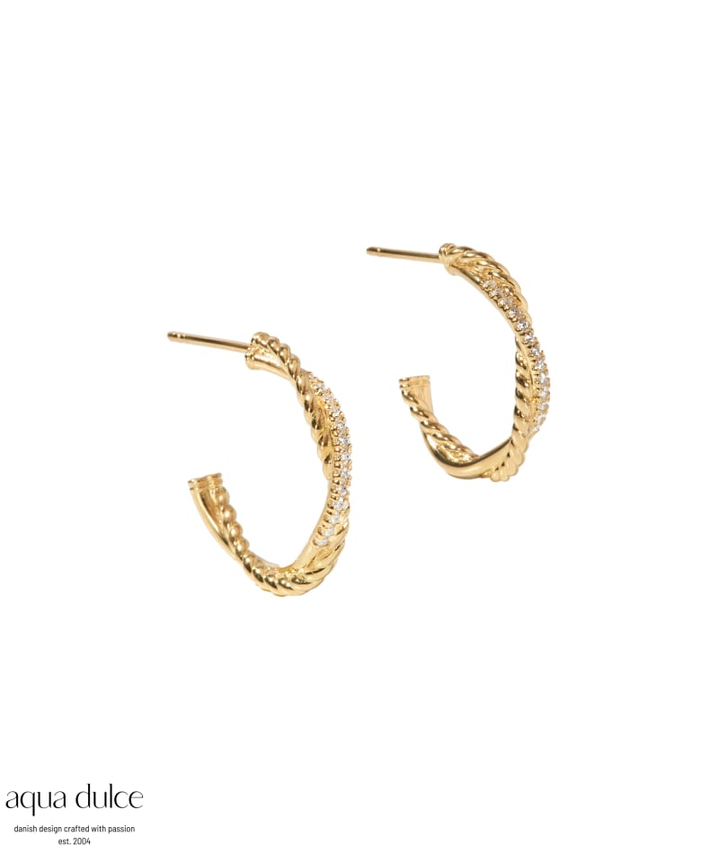 Twisted Darling Hoop Big  Golden
