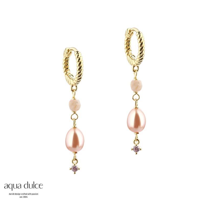 Koi Rose Hoop 12 Mm  Gold