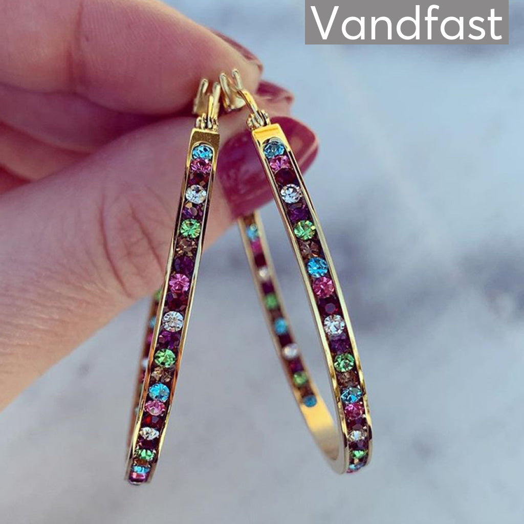 Annebrauner Creole Thin Big Multicolor 18k Guldbelagt