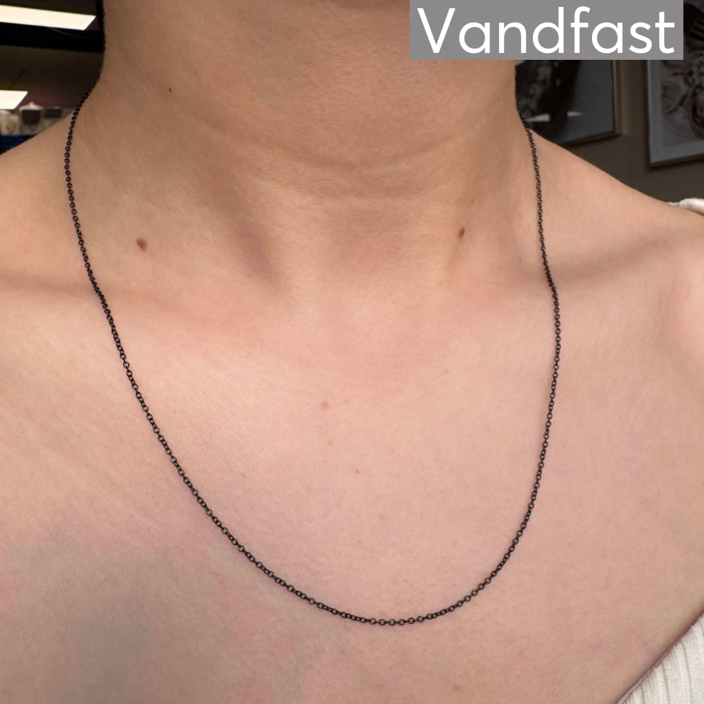 Annebrauner Halskæde Black 50 Cm  7 Cm