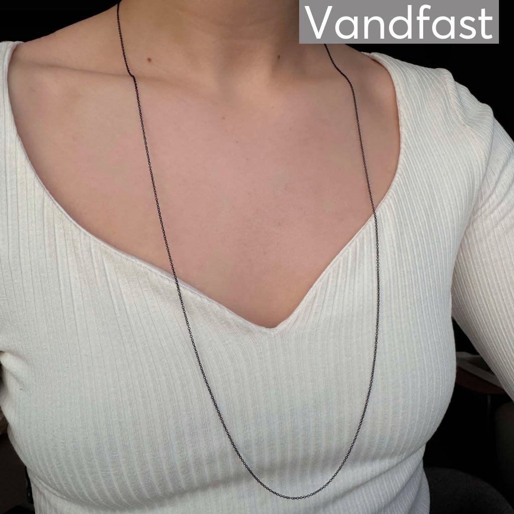 Annebrauner Halskæde Black 80 Cm  7 Cm