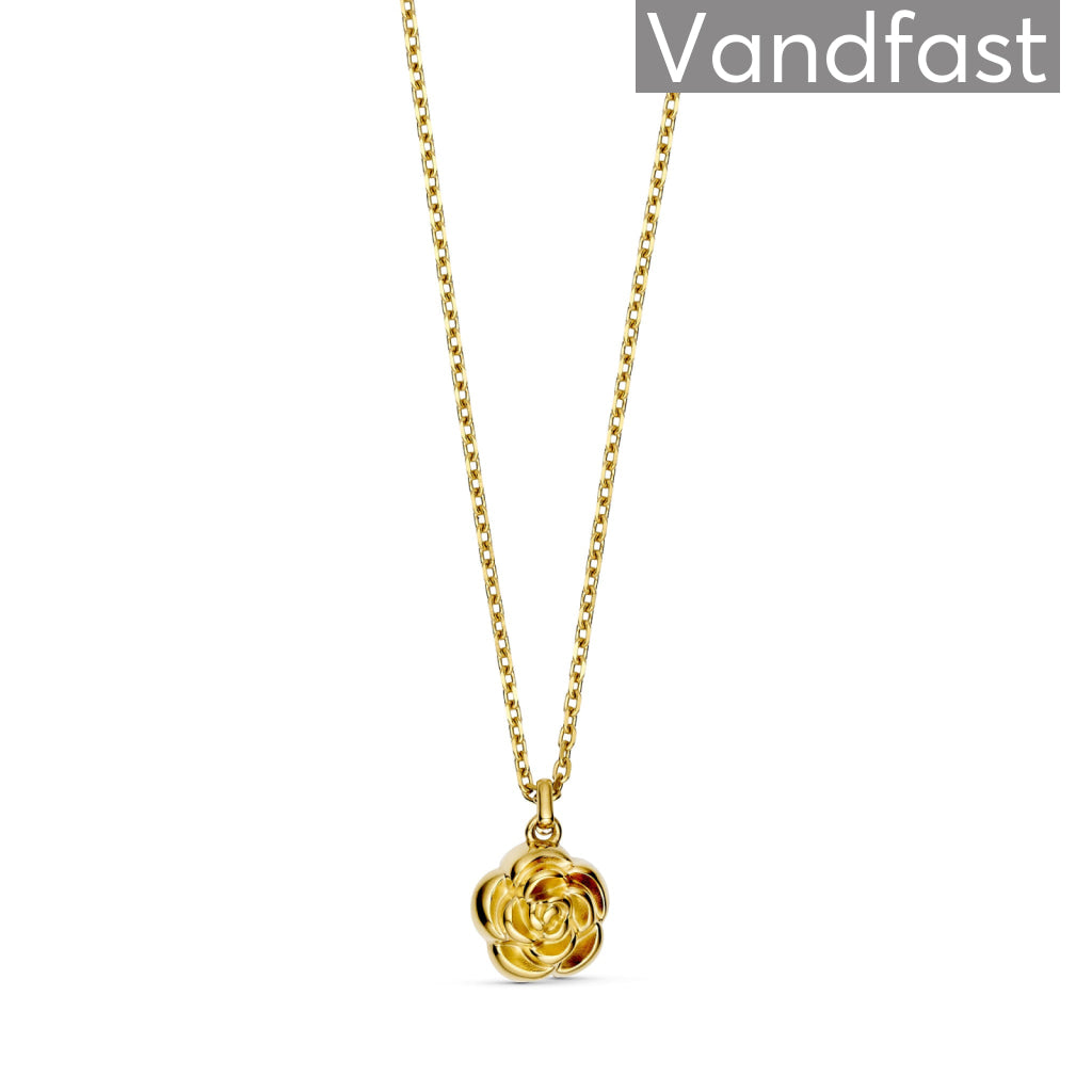 Annebrauner Rose Halskæde 18k Guldbelagt
