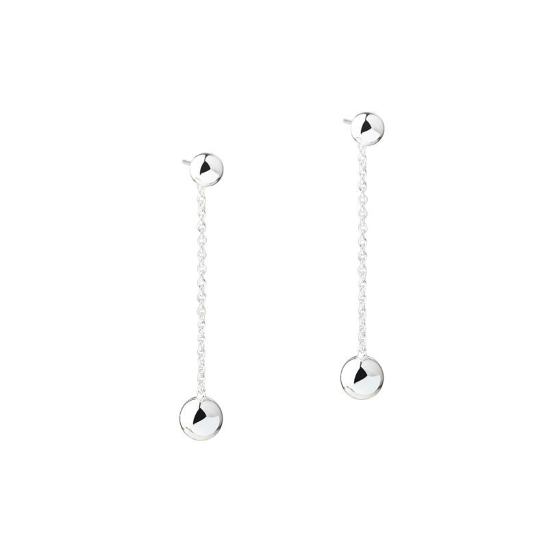 Alba Earstud Long  Silver