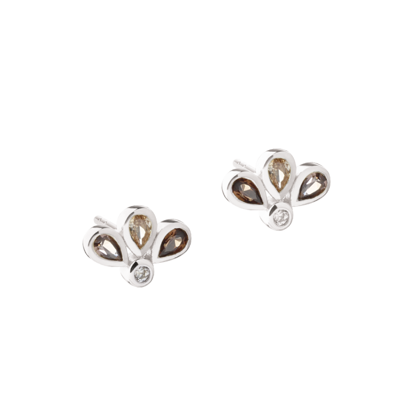 Nora Flower Brown  Silver
