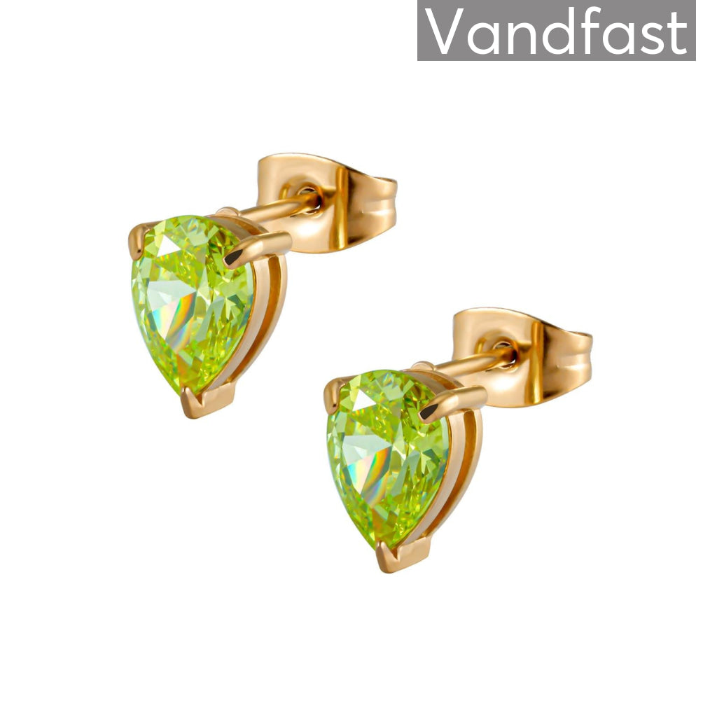 Annebrauner Waterdrop Apple Green øreringe 18k Guldbelagt
