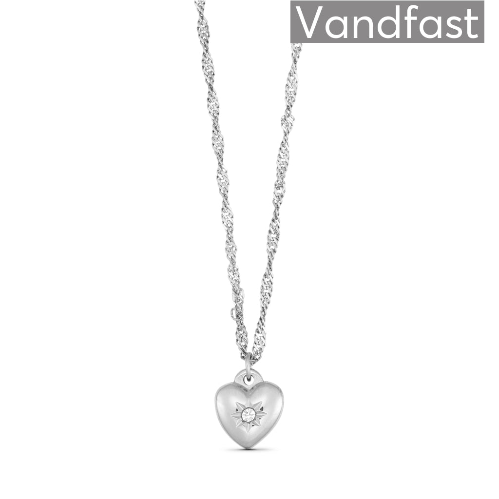 Annebrauner Zirconia Heart Halskæde