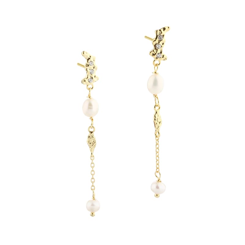 Milena Long Earstud  Gold