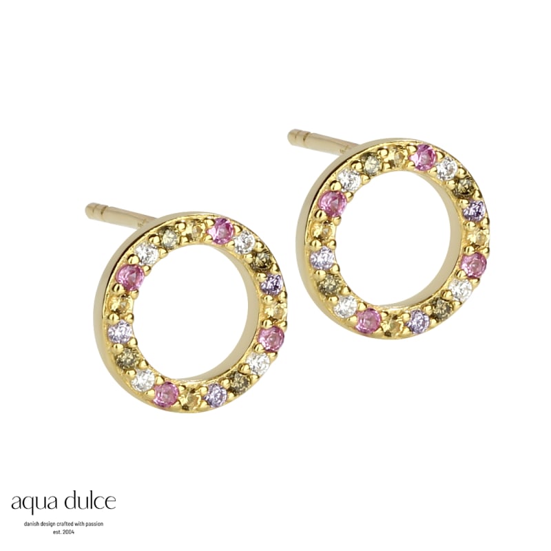 Pastel Circle Earstud  Golden