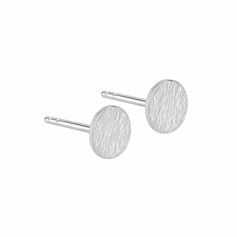 No 6 Earstud  Silver