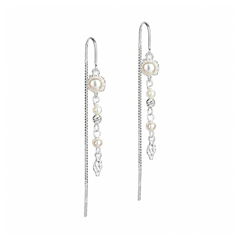 Pearl Mila Thread  Silver