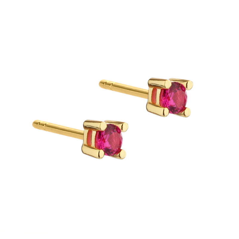 Mini Kaya Pink Earstud  Golden