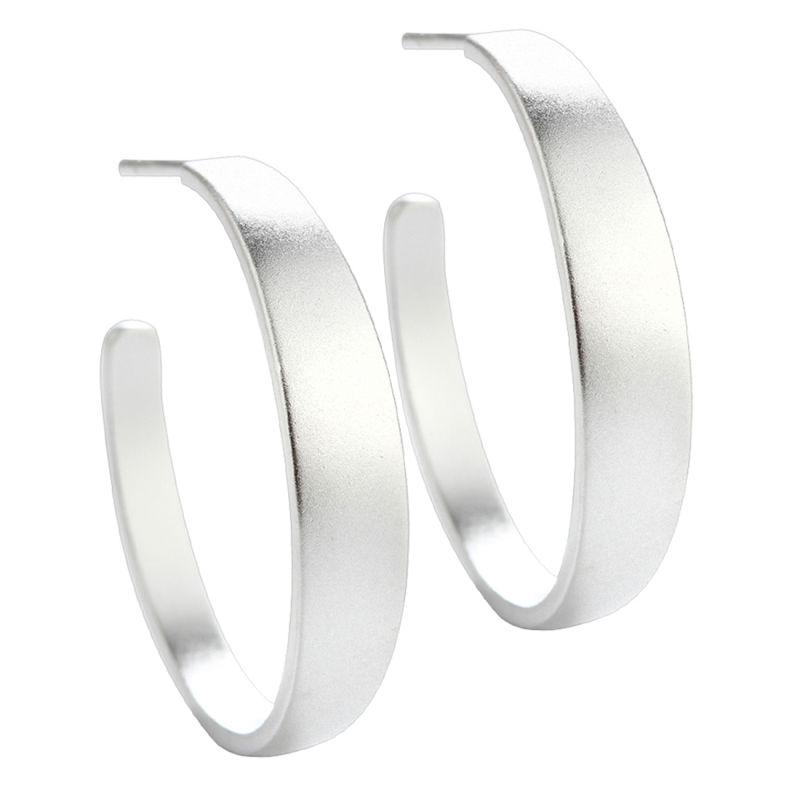 Bb Hoop Sand Big 30 Mm Silver