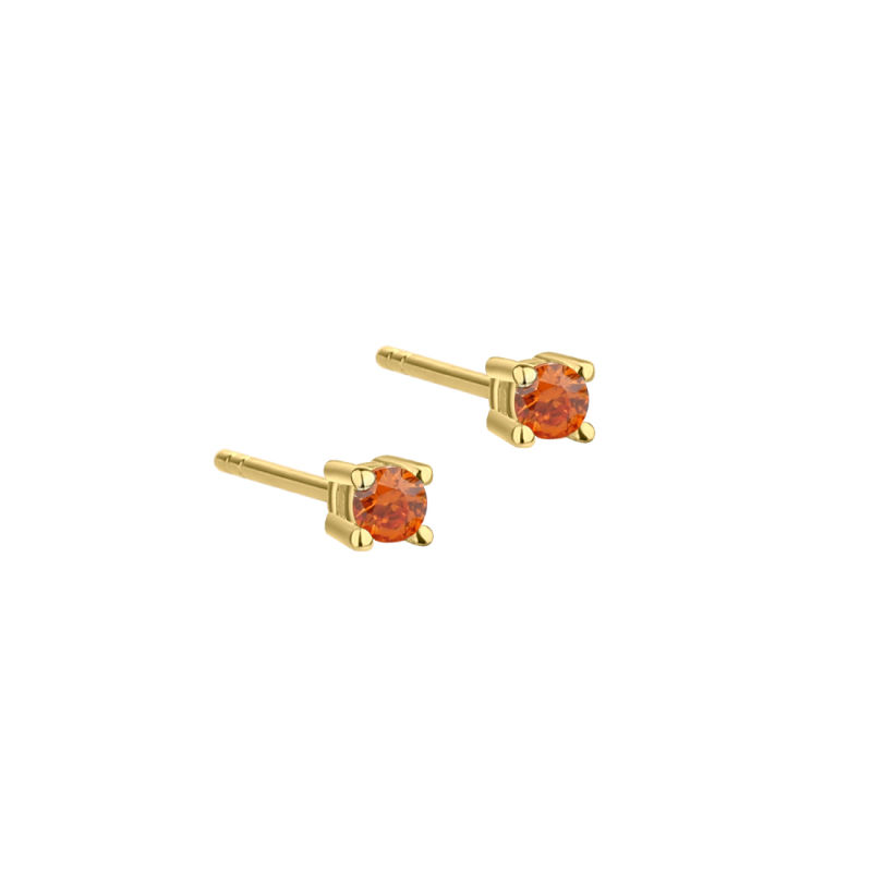 Mini Kaya Orange Earstud  Golden