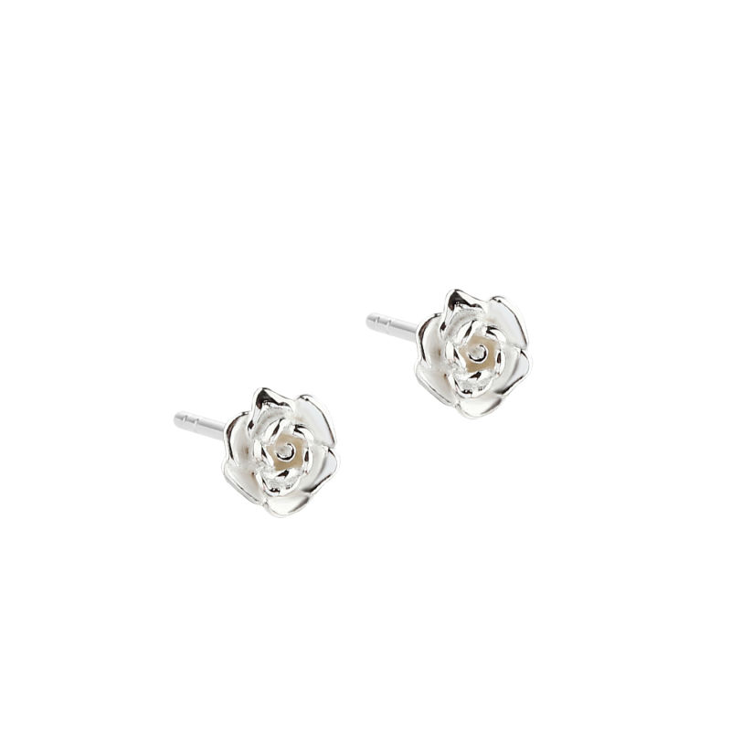 Rose Earstud  Silver