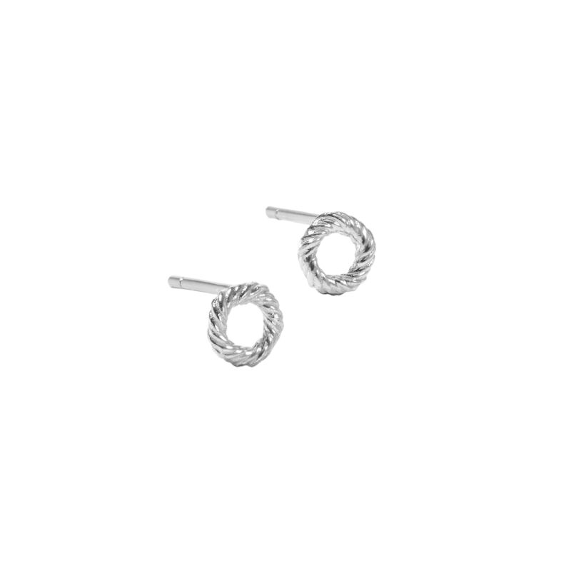 Twisted Earstud Tiny  Silver