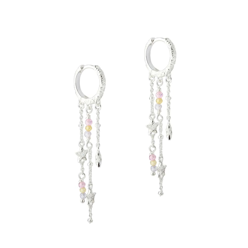 Stella Hoop Splash   Silver