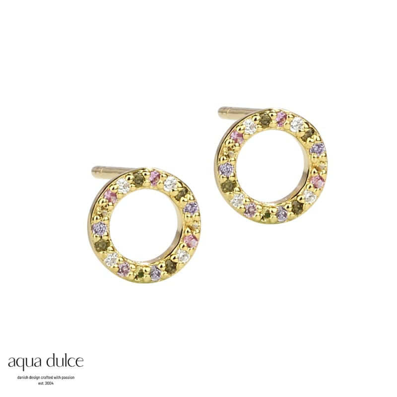 Pastel Circle Earstud  Golden