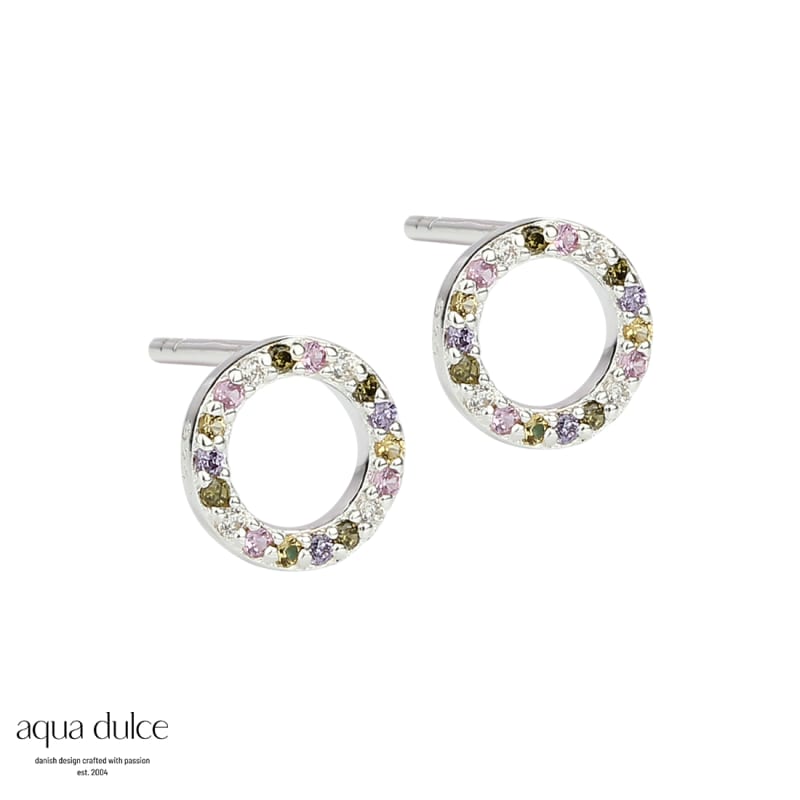 Pastel Circle Earstud  Silver