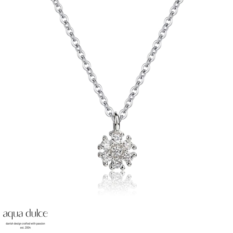 Flower Necklace Silver