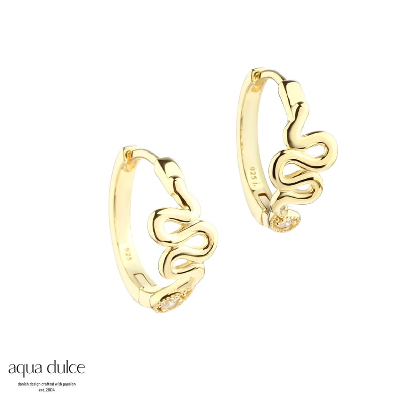 Snake Hoops  Golden
