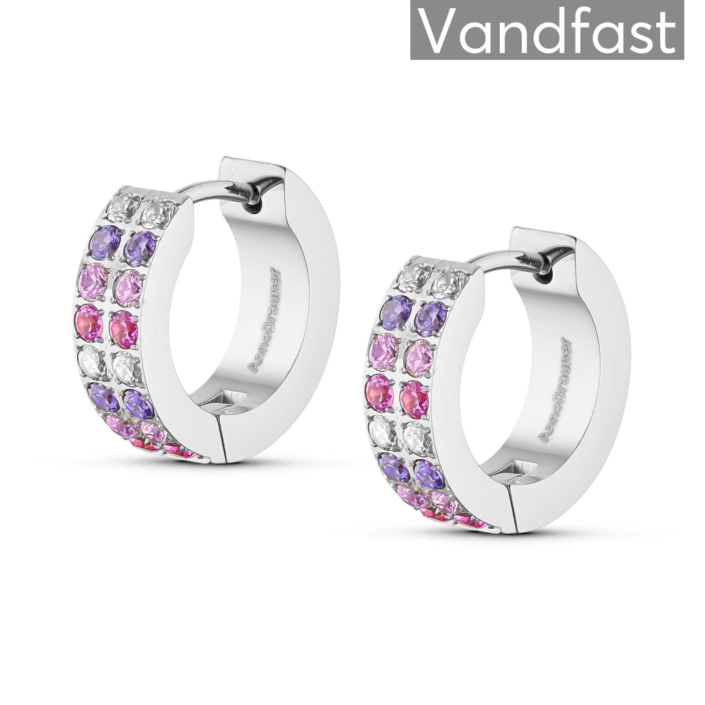 Annebrauner Creole Double Line Roseviolet Mix øreringe