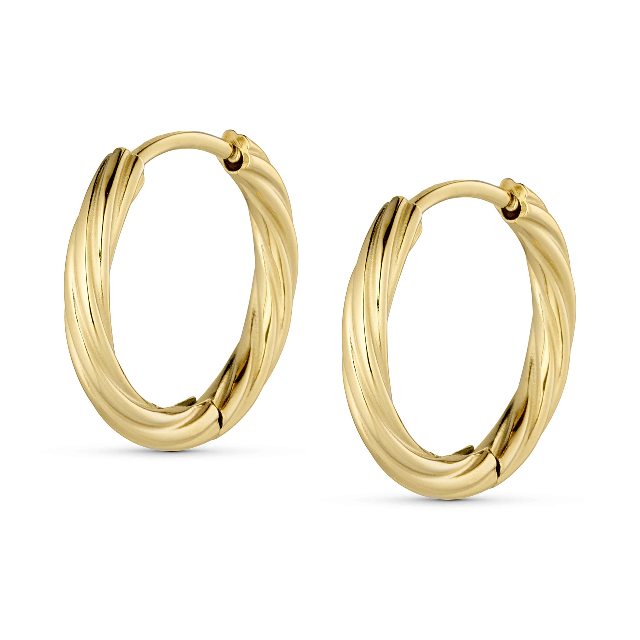 Annebrauner Classic Hoops Big øreringe 18k Guldbelagt
