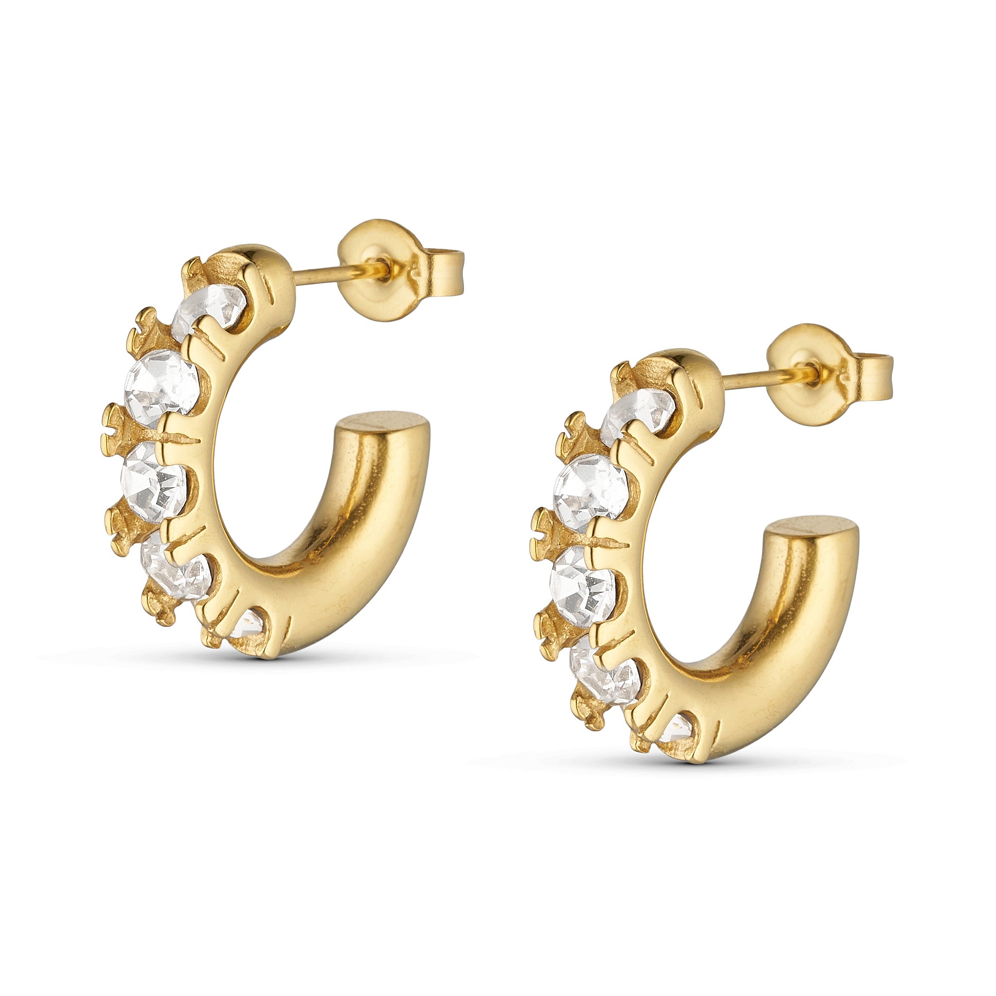 Annebrauner Creole Love Zirconia 18k Guldbelagt