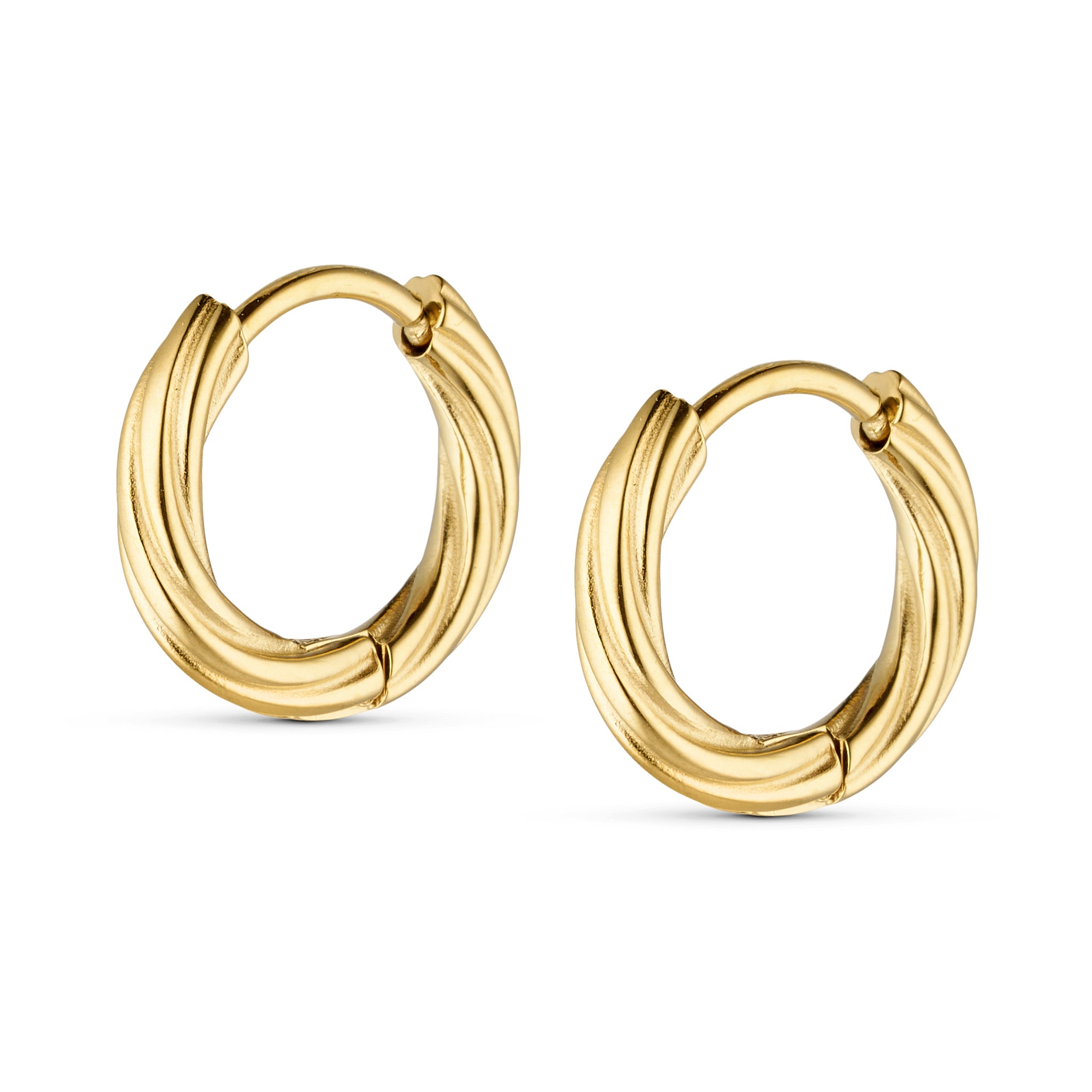 Annebrauner Classic Hoops Medium øreringe 18k Guldbelagt