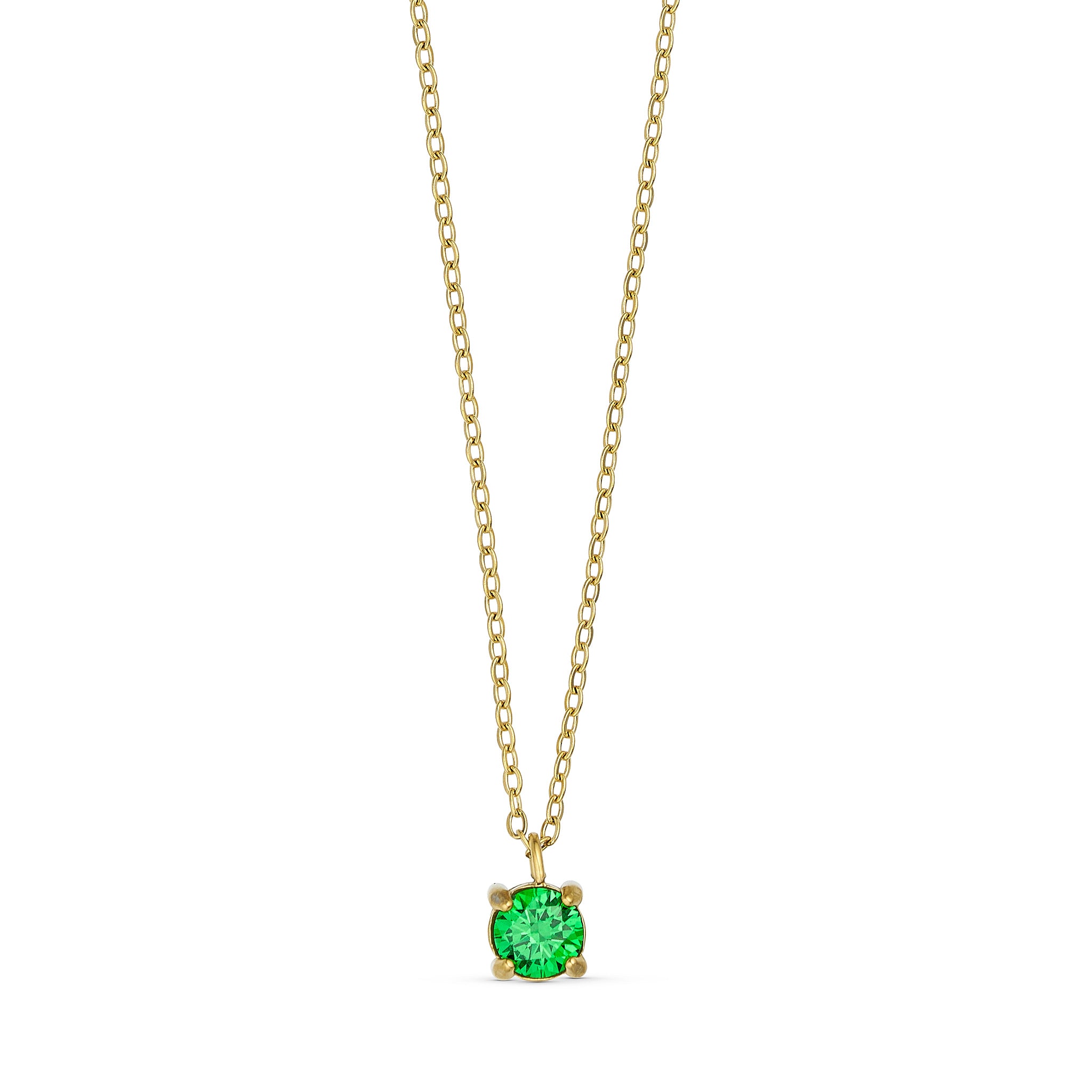 Annebrauner Princess Halskæde Green 18k Guldbelagt