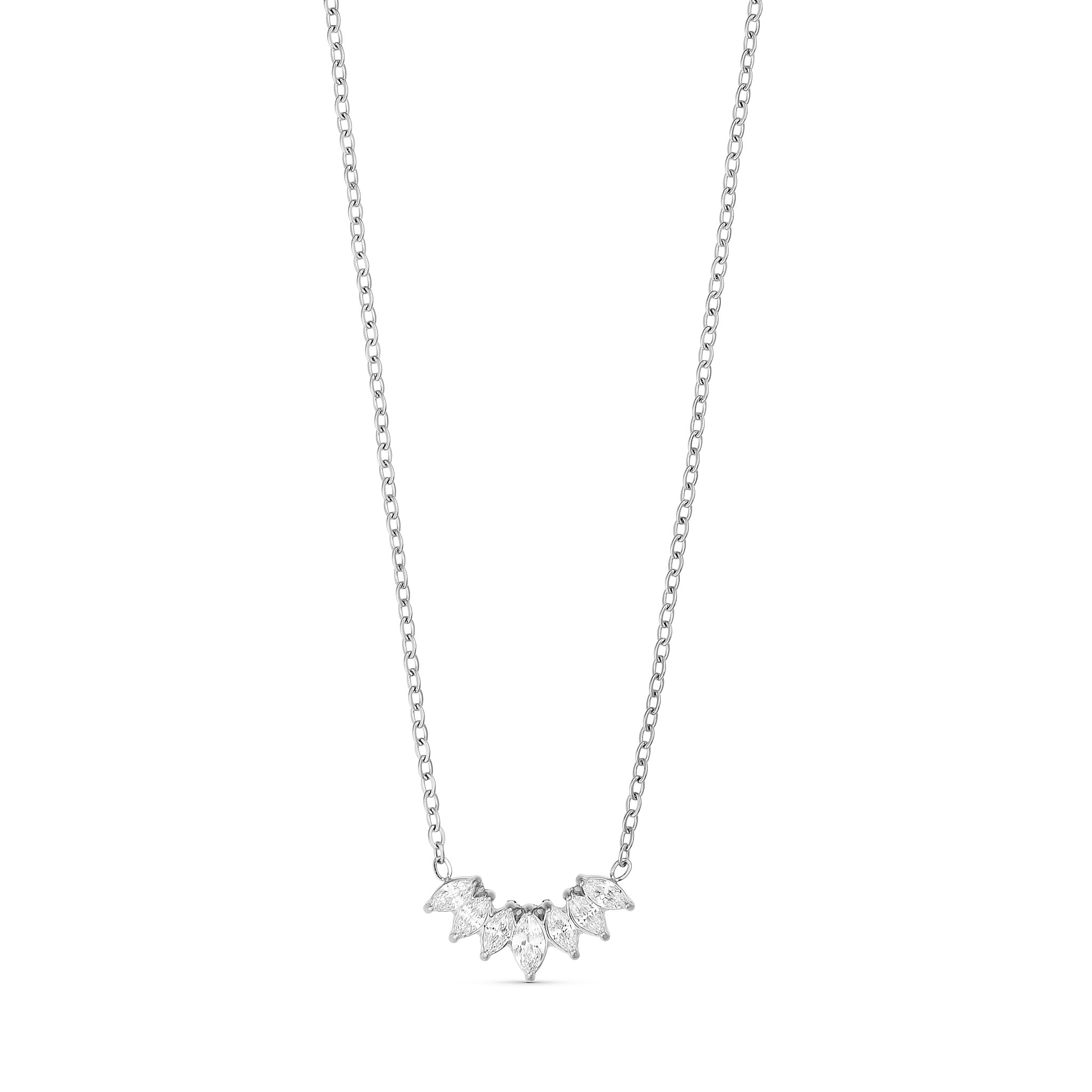Annebrauner Oval Zirconia Halskæde