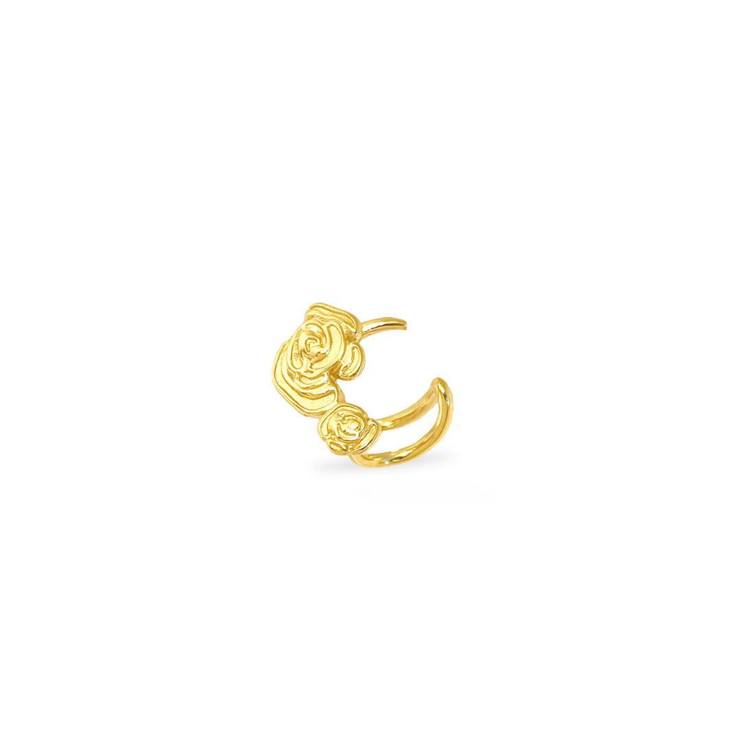 Cuff  ørering - Flowercuff - 18 Karat Forgyldt - Enkeltvis