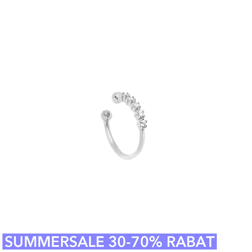 Cuff  ørering - Quintet - Onesize Regulerbar Størrelse - Sterling Sølv