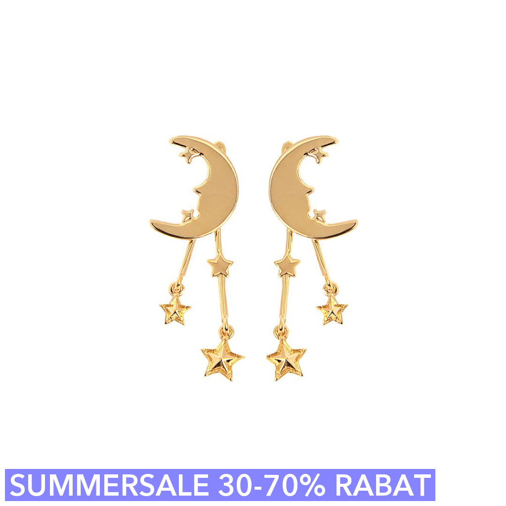 øreringesæt - Tothemoonandback - 18 Karat Forgyldning - Spar 51 Kr