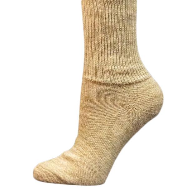Beige Alpaca Strømper Til Mænd Og Kvinder Str 34-48 Bløde Og Varme Sokker 70 Alpaka Og 30 Nylon - Størrelse 18-21