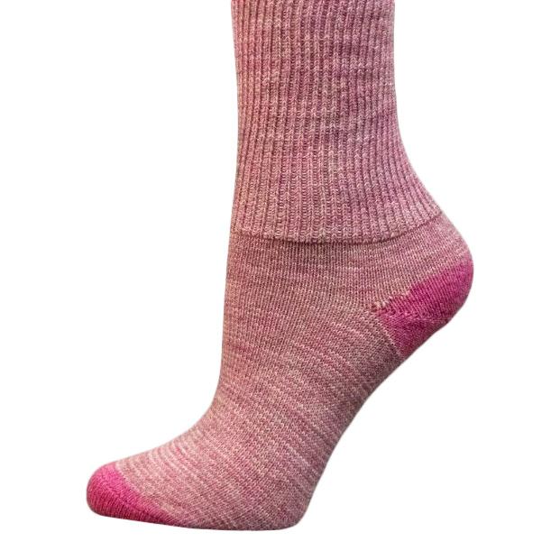 Apaca Strømper Pink I Blød Og Lækker Lun Kvalitet 70 Baby Alpaca 30 Nylon - Størrelse 18-21