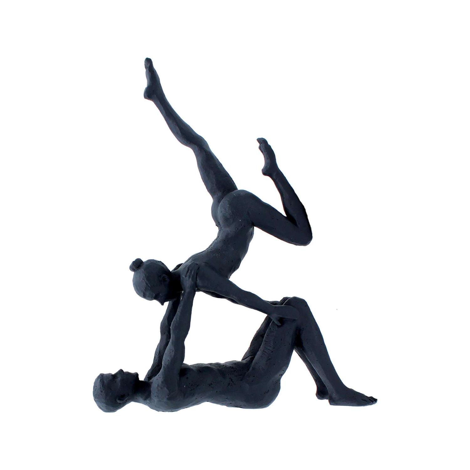 Yoga Figur Med Par - Rustik Sort