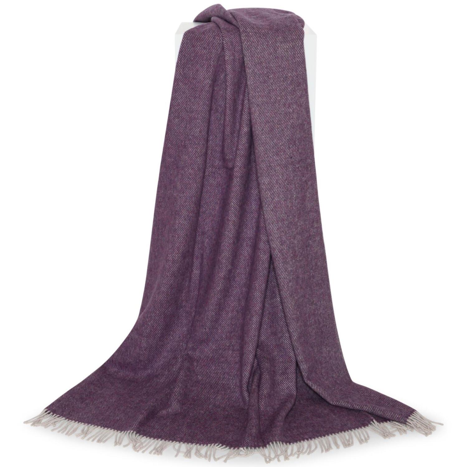 Plaid Violet Melange - Lækker Blød Kvalitet Med Uld Og Alpaca