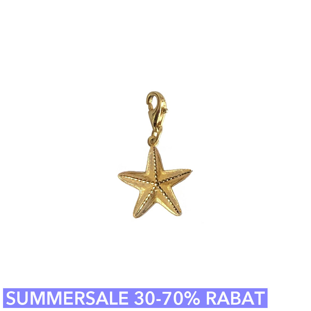 Søstjerne Vedhæng - Linkycharm Deepsea - 18 Karat Forgyldt Sterling Sølv