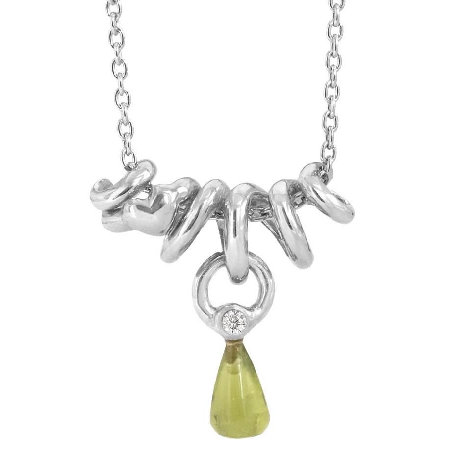 Rabinovich - Sølv Halskæde Med Peridot - Rainforest Dew