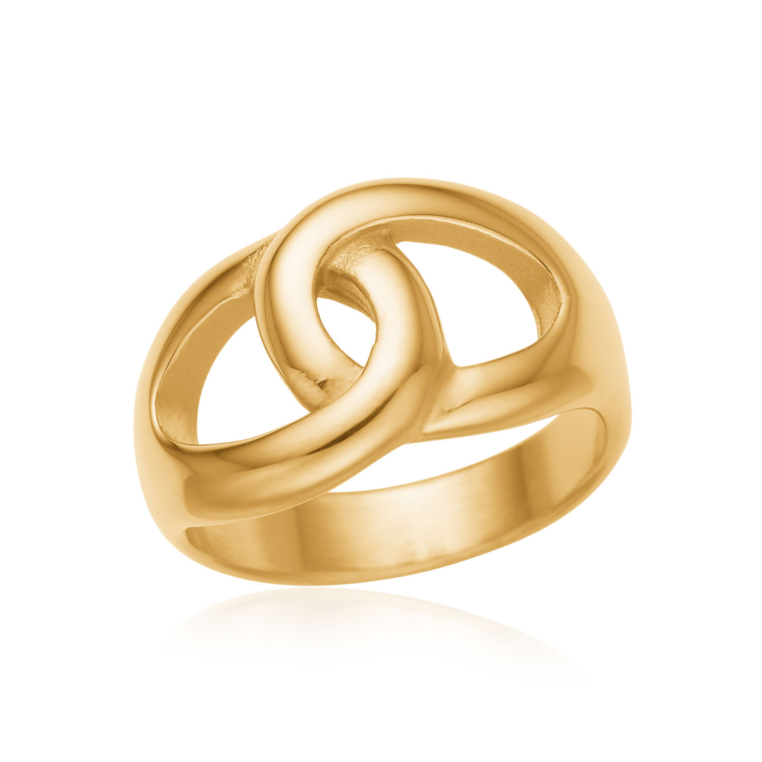 Blank Ring I Forgyldt Stål Nyhed - 50