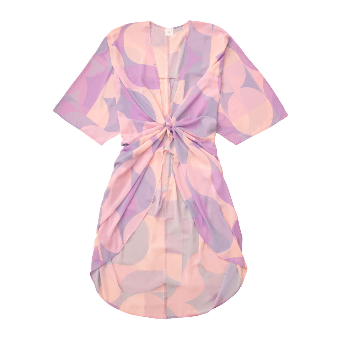 Lilla Fersken Mønsteret Kimono Breeze - One Size