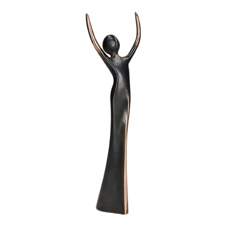 Bronzefigur La Gioia Højde 19 Cm Livsbekræftende Titel Glæde Fra Kunstner Kerstin Stark