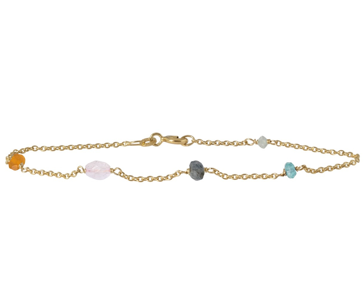 Tilbud Guldarmbånd Med Sten Spar 40 Rabinovich Armbåd I Guld Med Rosenkvarts Pink Safir Grå Safir Og Apetite