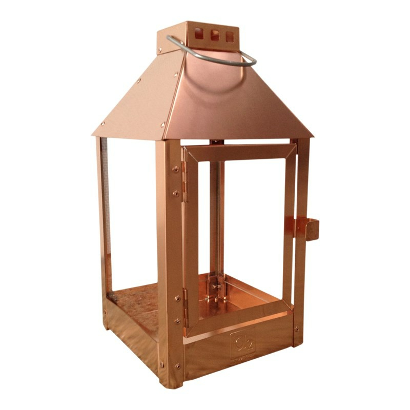 Kobber Lanterne I Fantastisk Kvalitet 3 Størrelser Udendørs Lanterne I Kobber Fra 1299 Kr   - Størrelse 125 X 125 X 25 Cm